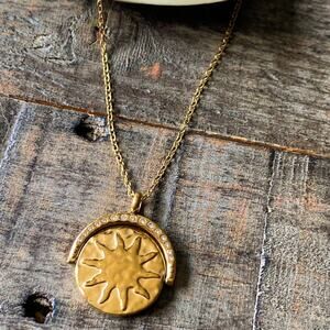 NEW Sun & Moon Double Sided Pendant Necklace